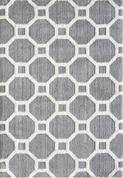 Dynamic SILKY SHAG Grey 2'0" X 3'3" Area Rug SI245903901 801-122711