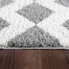 Dynamic SILKY SHAG White 311 X 57 Area Rug SI465904119 801-122718 Thumb 1