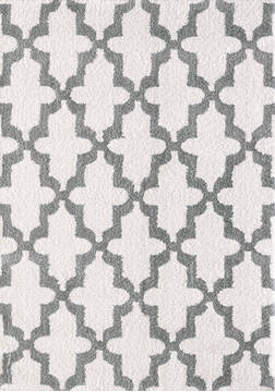 Dynamic SILKY SHAG White Rectangle 4x6 ft  Carpet 122724