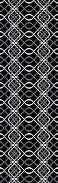 Dynamic VILLA Black Runner 2'2" X 7'0" Area Rug VL281643910 801-122995