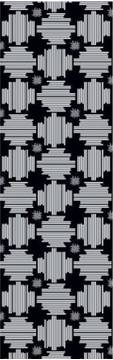 Dynamic VILLA Black Runner 6 to 9 ft Polypropylene Carpet 123003