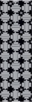 Dynamic VILLA Black Runner 2'2" X 7'0" Area Rug VL281644910 801-123003