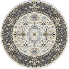 Dynamic YAZD White Round 5'3" X 5'3" Area Rug YAR58531190 801-123064