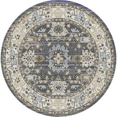 Dynamic YAZD Grey Round 5'3" X 5'3" Area Rug YAR58531910 801-123070