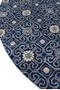 Modern Blue Round Hand Knotted 911 X 911  Area Rug 904-123133 Thumb 1