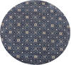 Modern Blue Round Hand Knotted 911 X 911  Area Rug 904-123133 Thumb 0