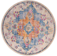 United Weavers Abigail Blue Round 7 to 8 ft Olefin Carpet 123180