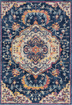 United Weavers Abigail Blue Rectangle 1x2 ft Olefin Carpet 123191
