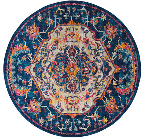 United Weavers Abigail Blue Round 70 X 70 Area Rug 713 20568 88R 806-123194 Image 0