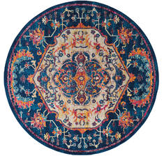United Weavers Abigail Blue Round 7'0" X 7'0" Area Rug 713 20568 88R 806-123194