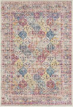 United Weavers Abigail Multicolor Rectangle 5x7 ft Olefin Carpet 123200