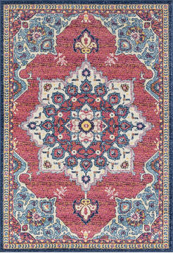 United Weavers Abigail Blue Rectangle 5x7 ft Olefin Carpet 123207