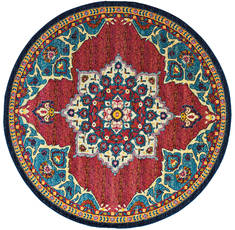 United Weavers Abigail Blue Round 7 to 8 ft Olefin Carpet 123208