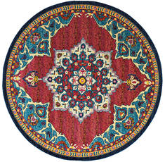 United Weavers Abigail Blue Round 7'0" X 7'0" Area Rug 713 20768 88R 806-123208