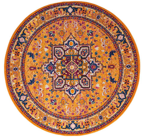 United Weavers Abigail Orange Round 70 X 70 Area Rug 713 20938 88R 806-123222 Image 0