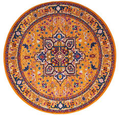 United Weavers Abigail Orange Round 7'0" X 7'0" Area Rug 713 20938 88R 806-123222