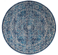 United Weavers Abigail Blue Round 7 to 8 ft Olefin Carpet 123243