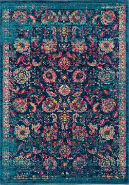 United Weavers Abigail Blue Rectangle 5x7 ft Olefin Carpet 123256