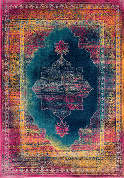 United Weavers Abigail Blue Rectangle 5x7 ft Olefin Carpet 123270