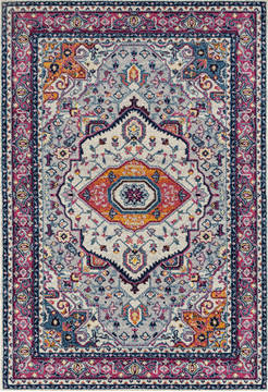 United Weavers Abigail Purple Rectangle 5x7 ft Olefin Carpet 123277