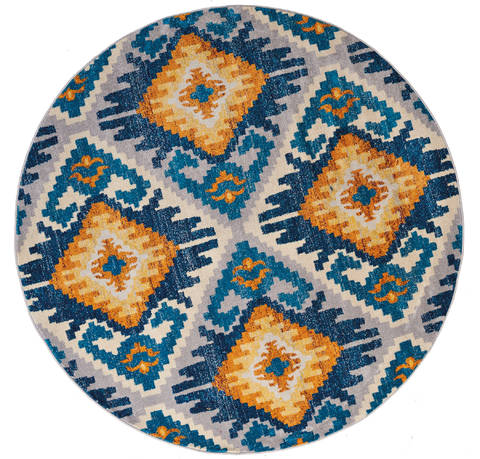 United Weavers Abigail Blue Round 70 X 70 Area Rug 713 21468 88R 806-123285 Image 0