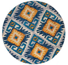 United Weavers Abigail Blue Round 7 to 8 ft Olefin Carpet 123285