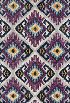 United Weavers Abigail Purple Rectangle 5x7 ft Olefin Carpet 123291