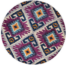 United Weavers Abigail Purple Round 7 to 8 ft Olefin Carpet 123292