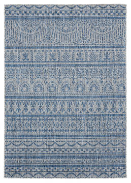 United Weavers Augusta Blue Rectangle 7x10 ft Polypropylene Carpet 123348