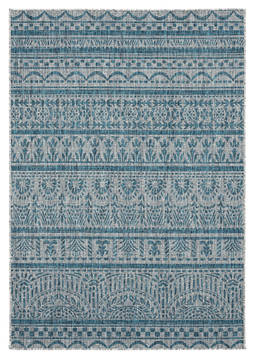 United Weavers Augusta Blue Rectangle 5x7 ft Polypropylene Carpet 123349