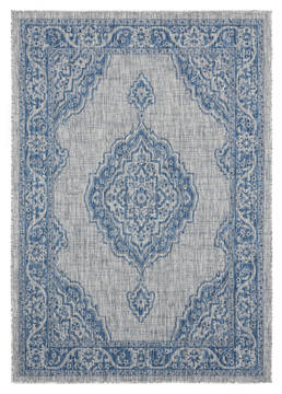United Weavers Augusta Blue Rectangle 5x7 ft Polypropylene Carpet 123357