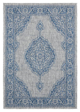 United Weavers Augusta Blue Rectangle 7x10 ft Polypropylene Carpet 123358