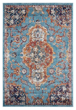 United Weavers Bali Blue Rectangle 5x7 ft Olefin Carpet 123416