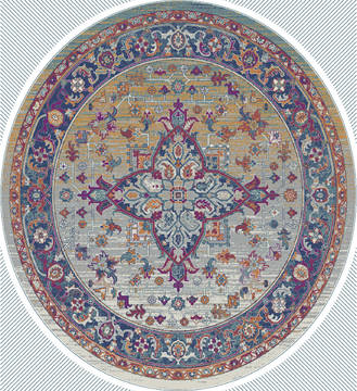 United Weavers Bali Multicolor Round 7 to 8 ft Olefin Carpet 123438