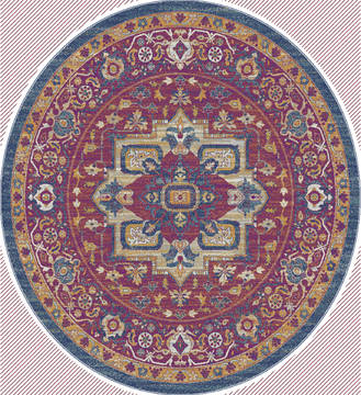 United Weavers Bali Red Round 7'0" X 7'0" Area Rug 1815 30333 88R 806-123445