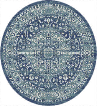 United Weavers Bali Blue Round 7'0" X 7'0" Area Rug 1815 30464 88R 806-123452