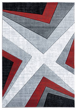 United Weavers Bristol Red Rectangle 1x2 ft Olefin Carpet 123546