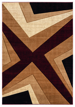 United Weavers Bristol Red Rectangle 2x4 ft Olefin Carpet 123554