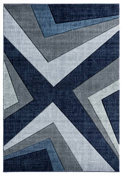 United Weavers Bristol Blue Rectangle 7x10 ft Olefin Carpet 123563
