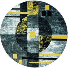 United Weavers Bristol Yellow Round 7'0" X 7'0" Area Rug 2050 10112 88R 806-123580