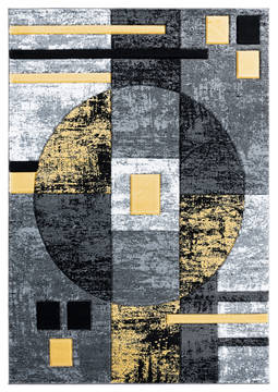 United Weavers Bristol Yellow Rectangle 7x10 ft Olefin Carpet 123581