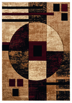 United Weavers Bristol Red Rectangle 2x4 ft Olefin Carpet 123590