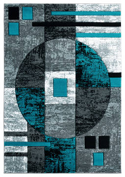 United Weavers Bristol Blue Rectangle 7x10 ft Olefin Carpet 123605