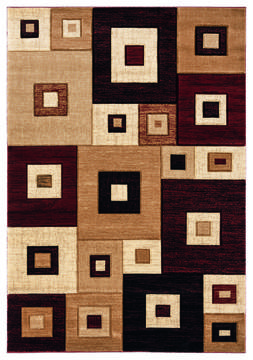 United Weavers Bristol Red Rectangle 2x4 ft Olefin Carpet 123620