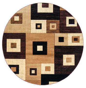 United Weavers Bristol Brown Round 7'0" X 7'0" Area Rug 2050 10250 88R 806-123628