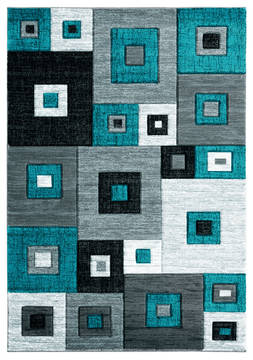 United Weavers Bristol Blue Rectangle 7x10 ft Olefin Carpet 123641