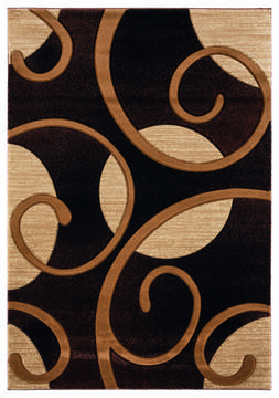 United Weavers Bristol Brown Rectangle 1x2 ft Olefin Carpet 123648