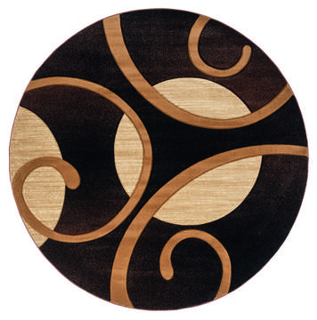 United Weavers Bristol Brown Round 7'0" X 7'0" Area Rug 2050 10350 88R 806-123652