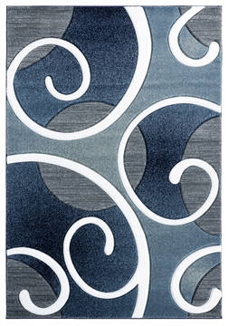 United Weavers Bristol Blue Rectangle 7x10 ft Olefin Carpet 123659