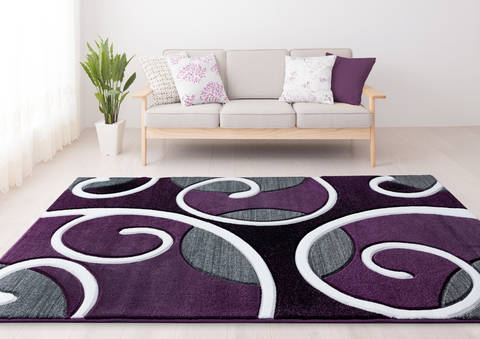 United Weavers Bristol Purple 50 X 70 Area Rug 2050 10382 69 806-123669 Image 1